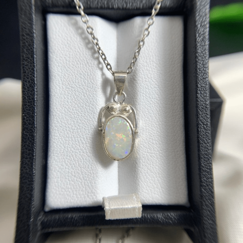 Ethiopian Opal Necklace, Handmade