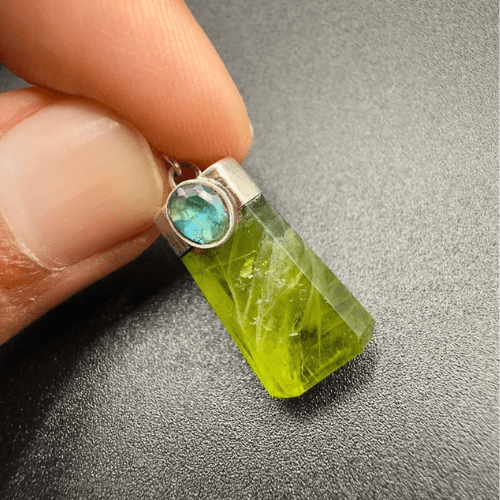 Natural Green Peridot Pendant