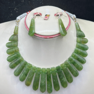 Natural Grossular Necklace & Earrings