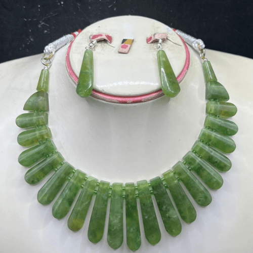 Natural Grossular Necklace & Earrings