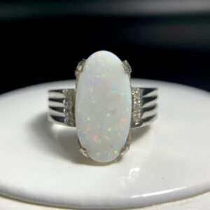 Natural Australian Opal Handmade 925 sterling Silver Ring