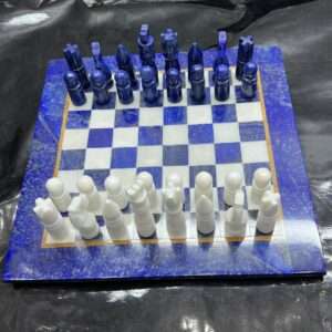 LAPIS LAZULI AND MARBLE CHESS SET